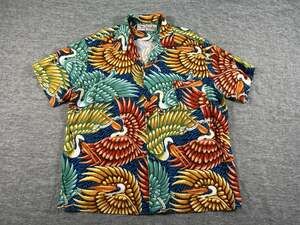 Bayou Wear New Orleans Jazz Fest Shirt Mens Extra Large Colorful Pelican Print